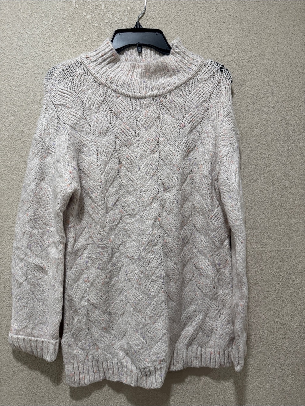 Joie Cream Cable Knit Turtleneck Sweater